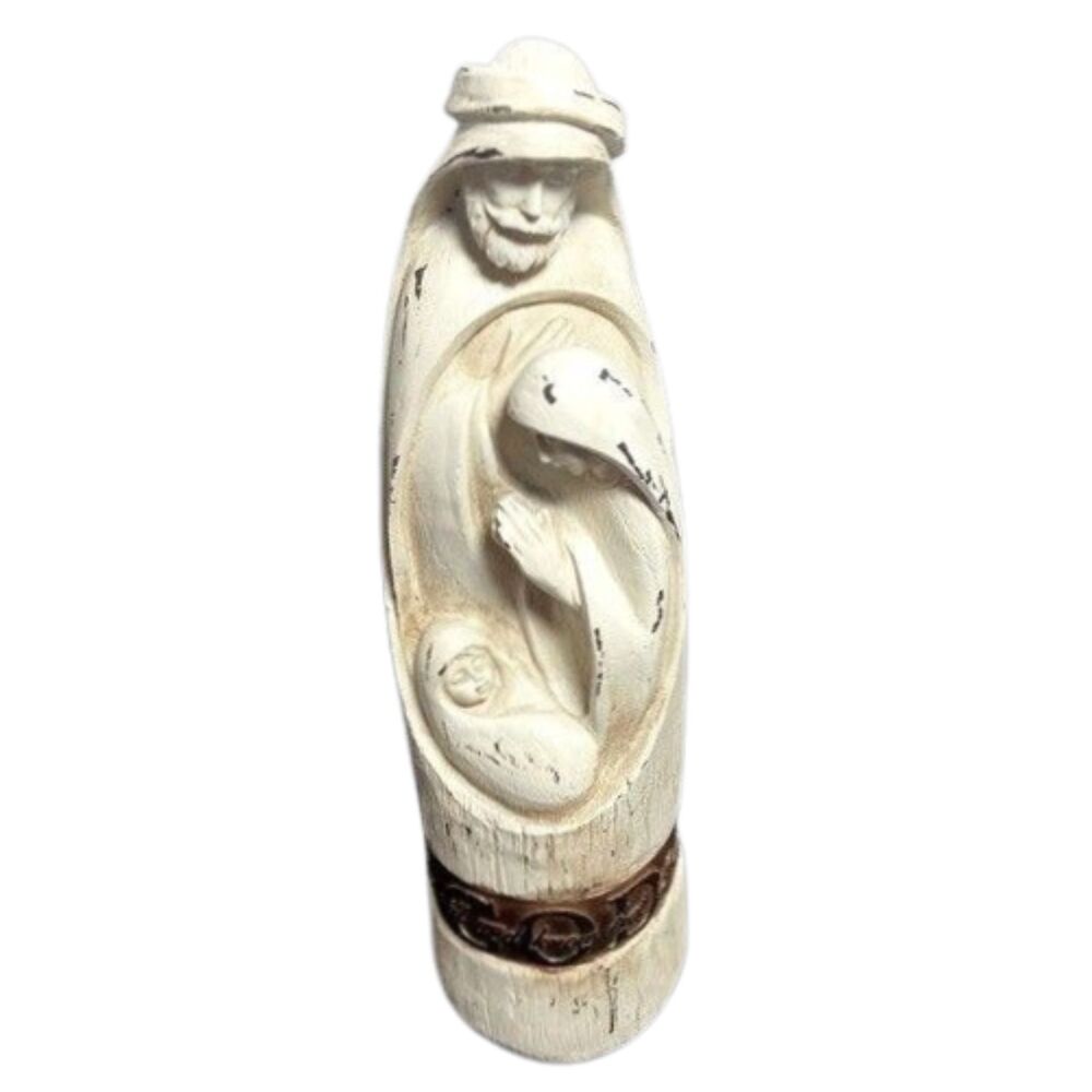 Holy Family Statue Joseph Mary Baby Jesus Religious Figurine 10"